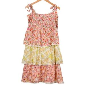 Zimmermann Floral Tiered Kids Dress Maxi Eyelet Lace Medium 8